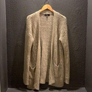 Chunky tan cardigan sweater Sz XL